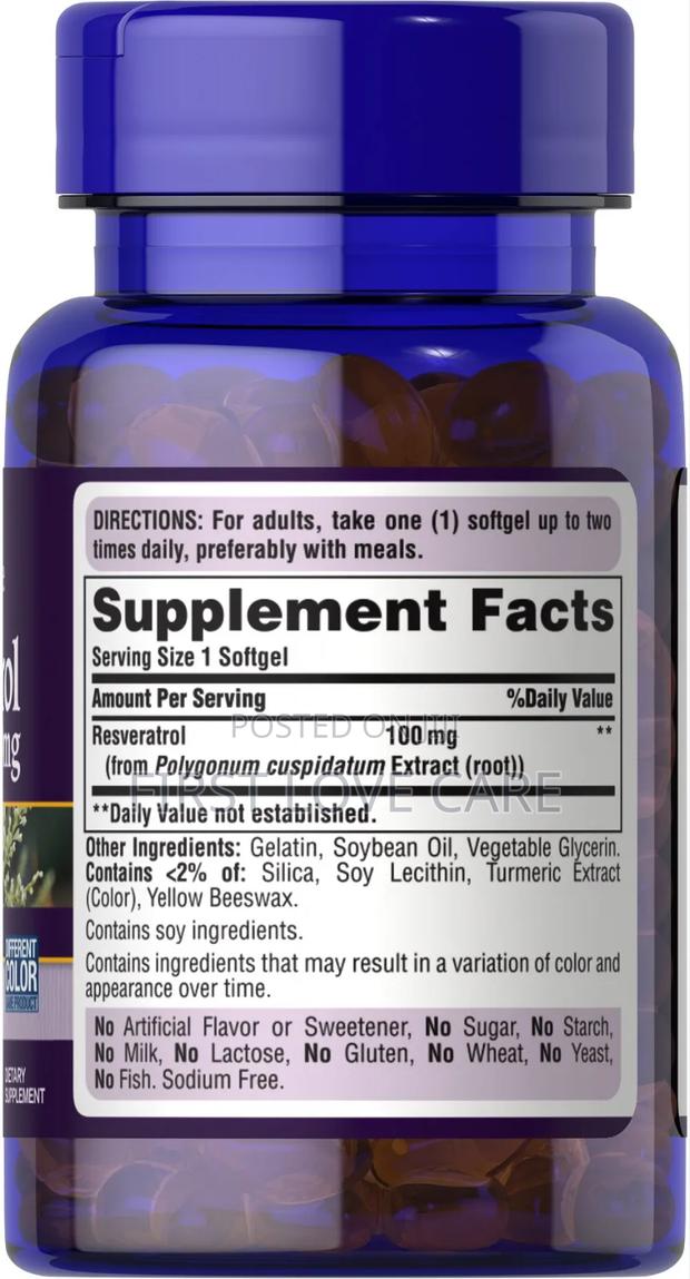 Puritan's Pride Resveratrol Youth Guard 100mg · Photo 2