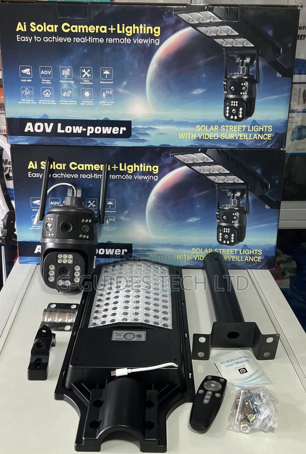 Ultra 4g Ai Aov Solar Street Light Camera 4mp · Photo 1