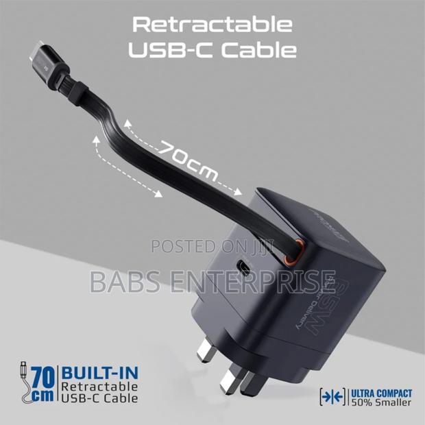 Promate Cubix-r65.Uk 65w Pd Ganfast Charging Adapter Usb-c Cable · Photo 2