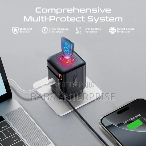 Promate Cubix-r65.Uk 65w Pd Ganfast Charging Adapter Usb-c Cable · Photo 4