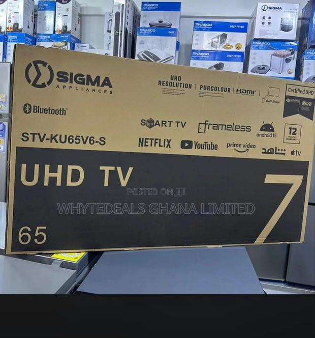 Sigma 65" Smart Android Ultrahd Tv| Bluetooth| Voice-control|Hdr| 2025 · Photo 1