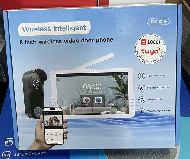 Wireless Video Doorbell 8 Inches Tuya App 1080p Video Intercom · Photo 1