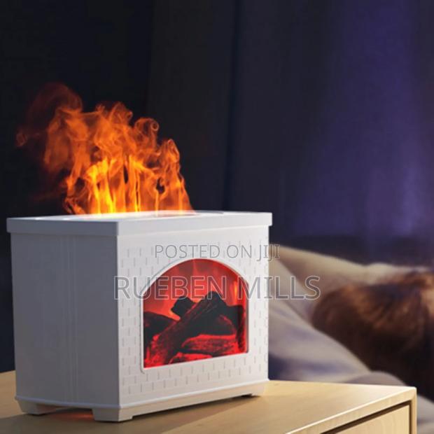 White 270ml Big Size Madel 915 Essential Oil Fireplace Flame Diffuser · Photo 2