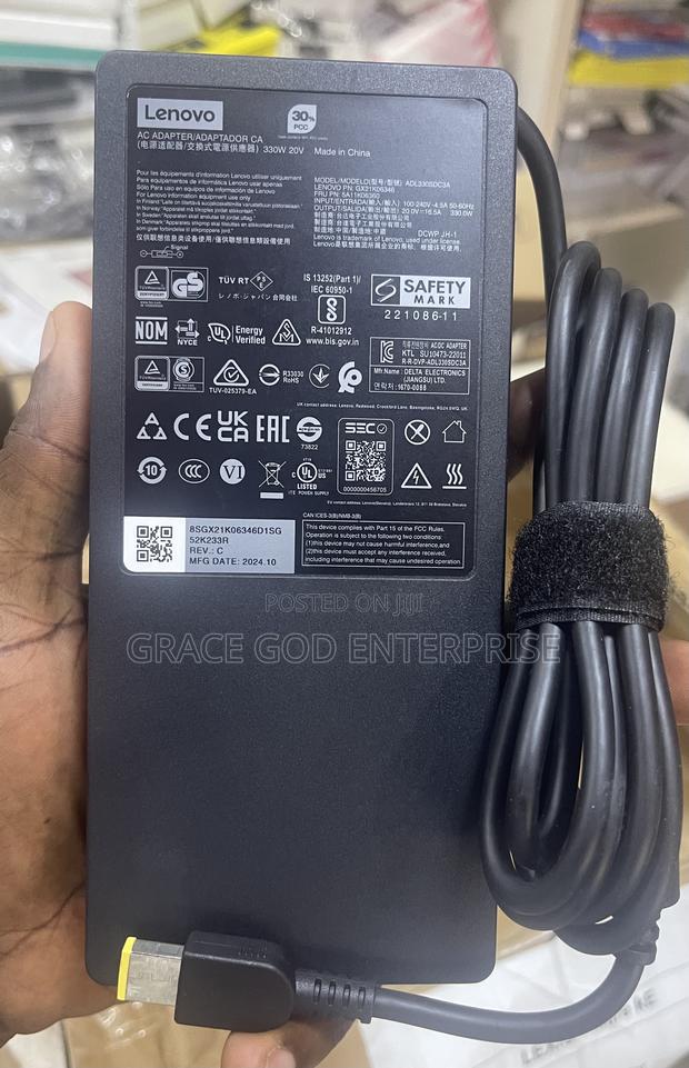 Original Lenovo Legion Charger 330w Yellow Slim Tip · Photo 2