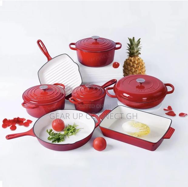 7pcs Cast Iron Unstick Pan · Photo 1
