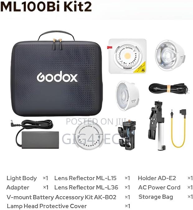 Godox Ml100bi Bi-color Led Light With 36° Lens V-mount Handgrip Kit2 · Photo 2