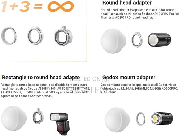 Godox Diffusion Dome Kit Ml-Cd15 for V1 Ad200 Ad400pro Ml60 · Photo 4