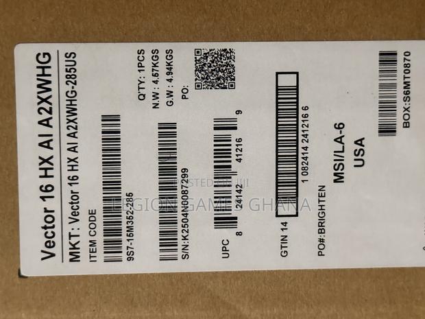 New Laptop MSI Vector 16 HX AI A2XWIG 32GB Intel Core Ultra 7 SSD 1T · Photo 3