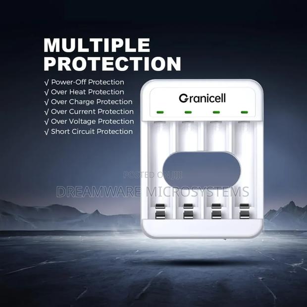 Granicell Aa Aaa Rechargeable Batteries With 4 Bay Battery Charger · Photo 2