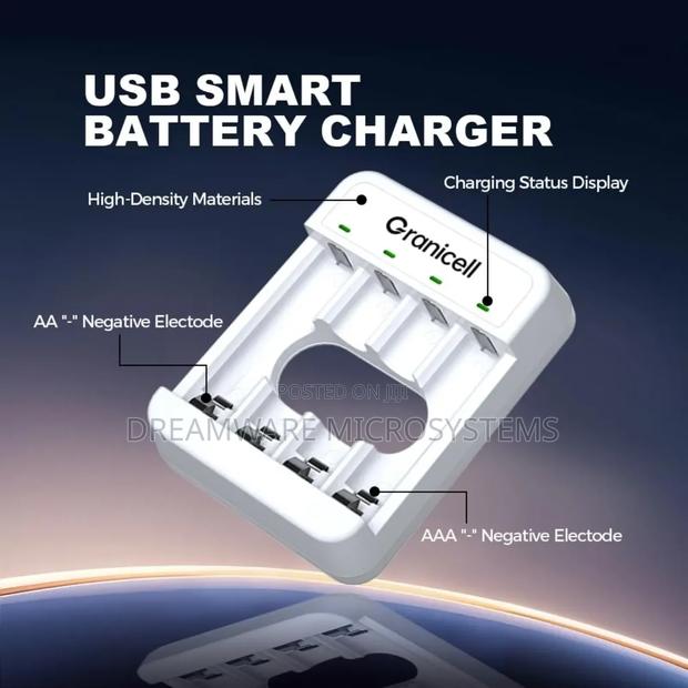 Granicell Aa Aaa Rechargeable Batteries With 4 Bay Battery Charger · Photo 4