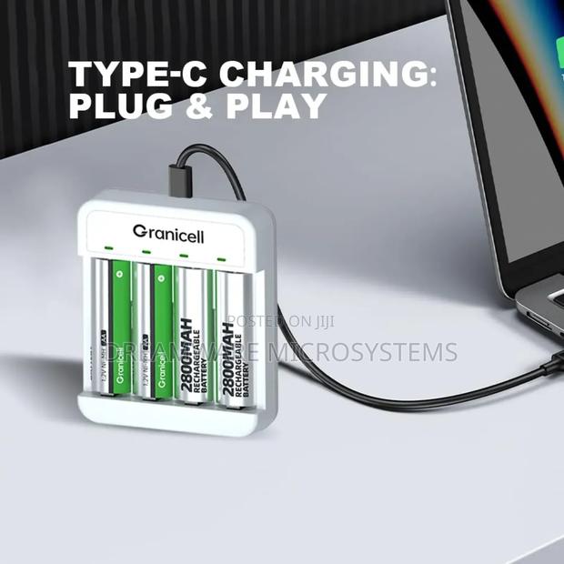 Granicell Aa Aaa Rechargeable Batteries With 4 Bay Battery Charger · Photo 5