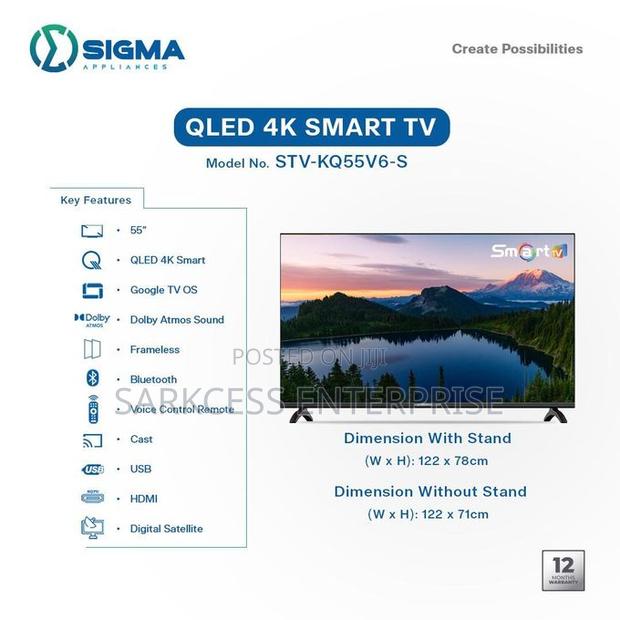 Sigma STV-Kq55v6-S 55-Inch Qled Smart Google TV · Photo 2