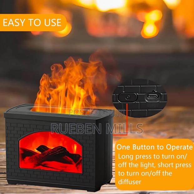 Flame Glow Aroma Diffuser - Serene Mist and Ambiance · Photo 2