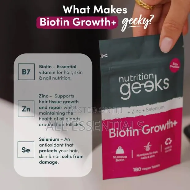 Nutrition Geeks Biotin Growth+ · Photo 1