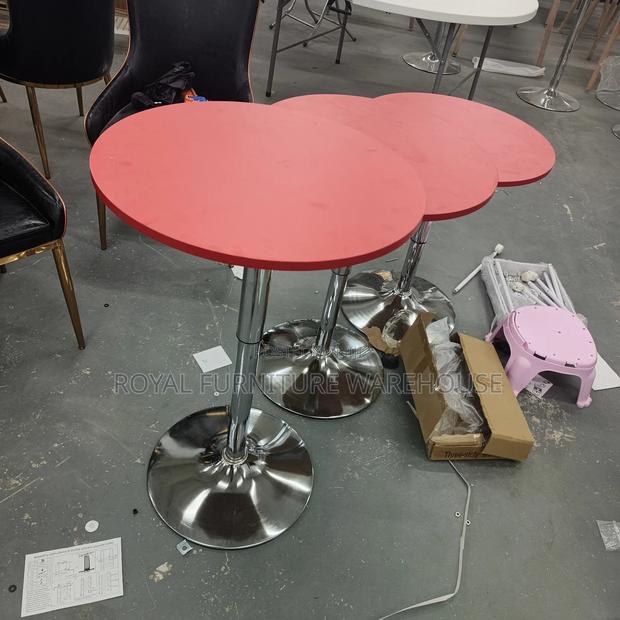 Red and Silver Colour Adjustable Bar Table · Photo 1