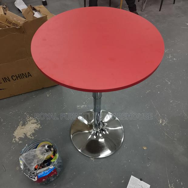 Red and Silver Colour Adjustable Bar Table · Photo 2