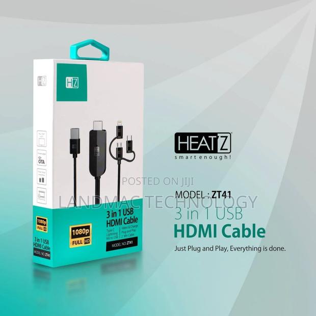3 in 1 Usb to Hdmi Cable Converter Model Zt57 Heatz · Photo 2
