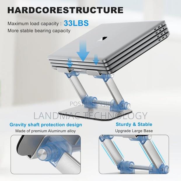 Adjustable Laptop Stand for Desk, Metal Foldable Laptop Riser Holder · Photo 3