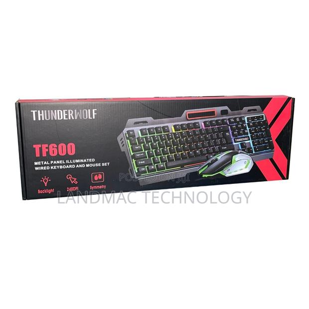 Wolf Tf-600 Keyboard and Mouse Set Metal Plate Desktop Computer Game · Photo 1