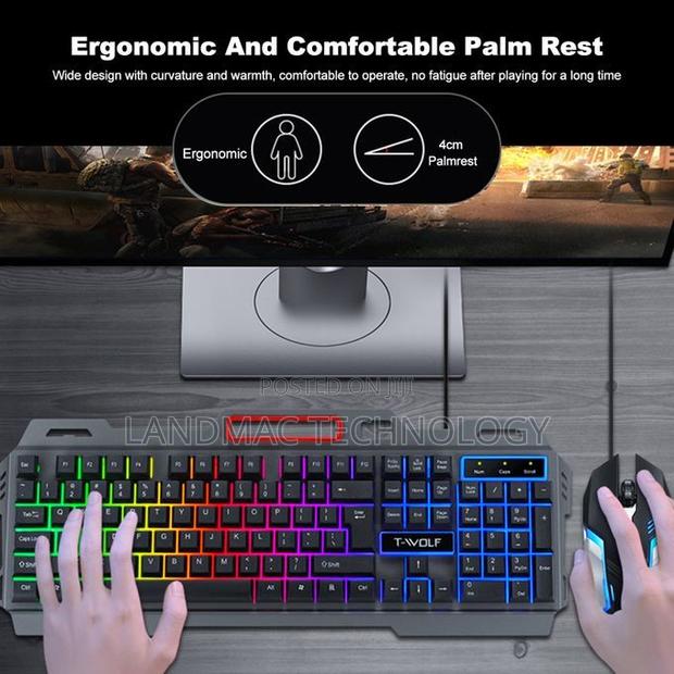 Wolf Tf-600 Keyboard and Mouse Set Metal Plate Desktop Computer Game · Photo 2