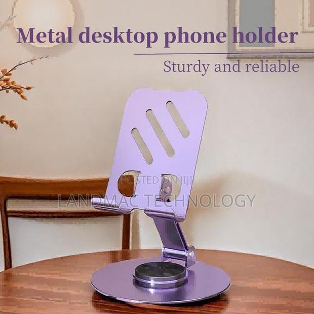 All-Metal Desktop Phone Tablet Stand Folding and Rotating · Photo 3