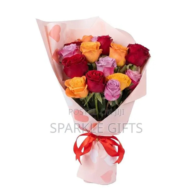 Natural Roses Flower Bouquet, Birthday, Valentines Day, Gift · Photo 1