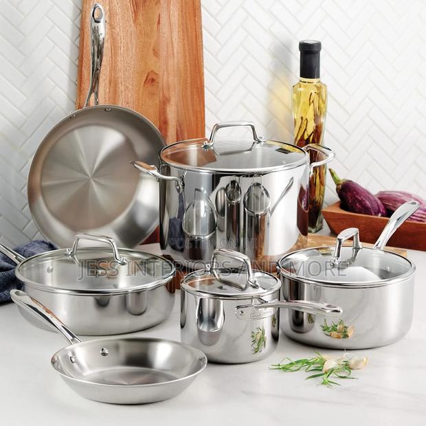 Tramontina Stainless Steel Tri-Ply Clad 10-Piece Cookware Set · Photo 1