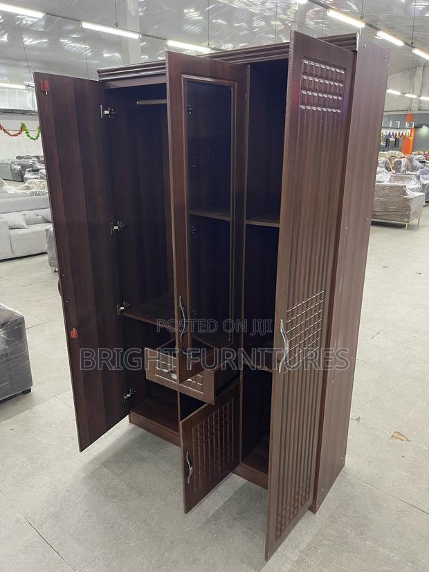 Coffee Color Wooden Wardrobe (3 Doors ) · Photo 3