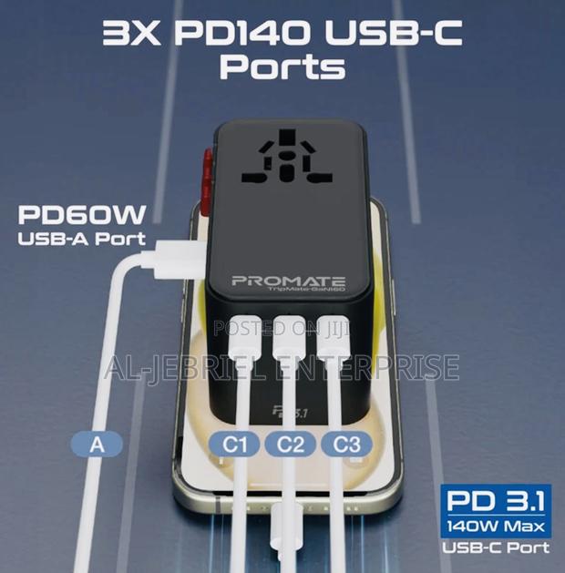 Promate 160watts Travel Adapter · Photo 4