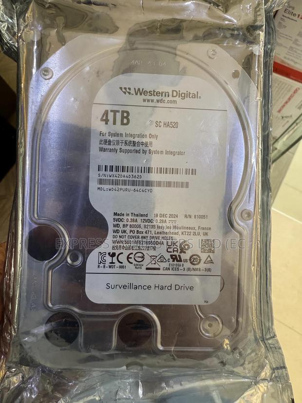 Western Digital 4tb Surveillance 4tb Hard Drive Brand New Sealed · Photo 3