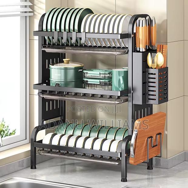 Top Notch Multifunctional 3-Tiers Kitchen Dish Drying Rack Organizer · Photo 2