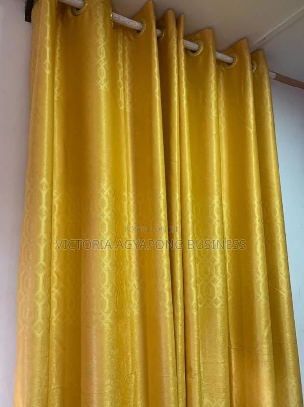 4 Yards 3in 1 Per a Set of Black Out Curtains Available · Photo 5