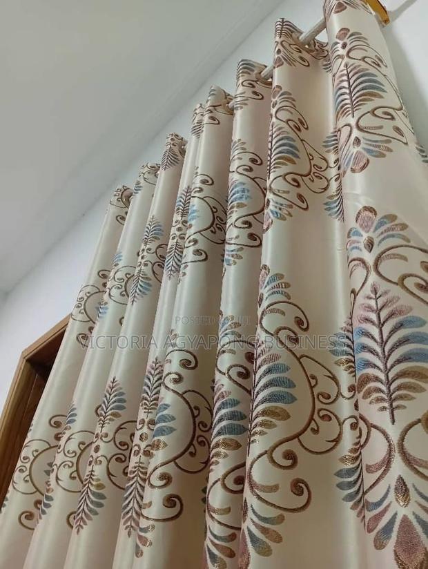4 Yards 3in 1 Per a Set of Black Out Curtains Available · Photo 4