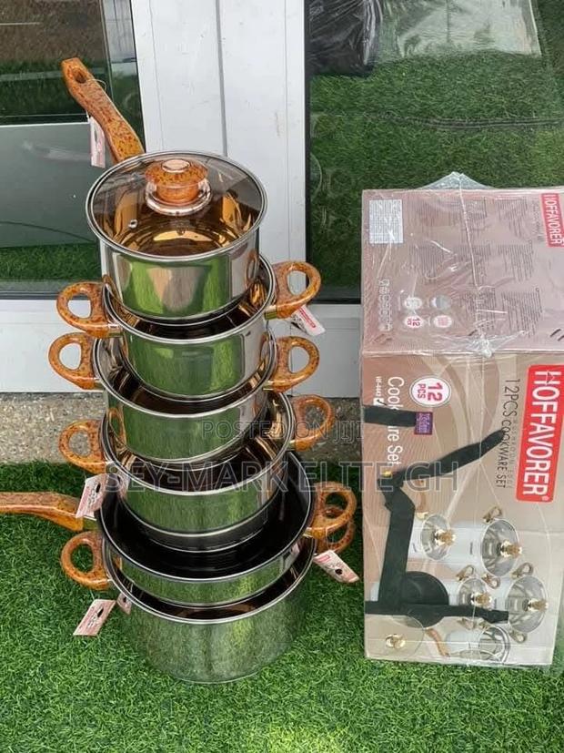 12pcs Hoffavorer Stainless Ccokware Set · Photo 1