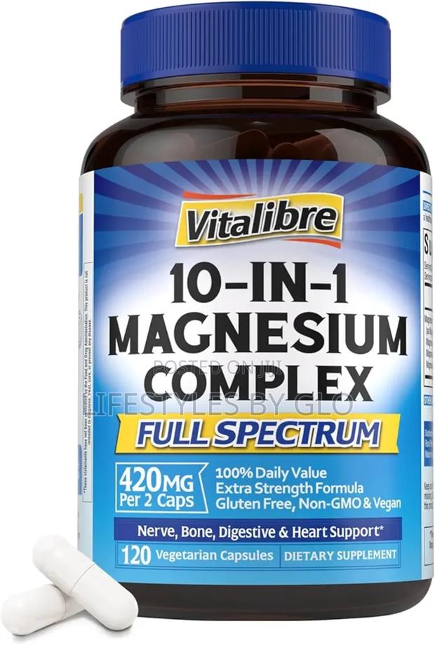 Vitalibre 10-in-1 Magnesium Complex 120caps 420mg (Ultra Strength) · Photo 1