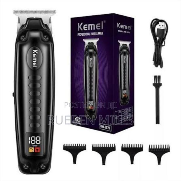 Kemei Km-1578 High Quality Beard Trimmer Shaving Machine - Black · Photo 2
