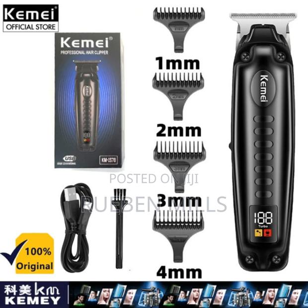 Kemei Km-1578 High Quality Beard Trimmer Shaving Machine - Black · Photo 7
