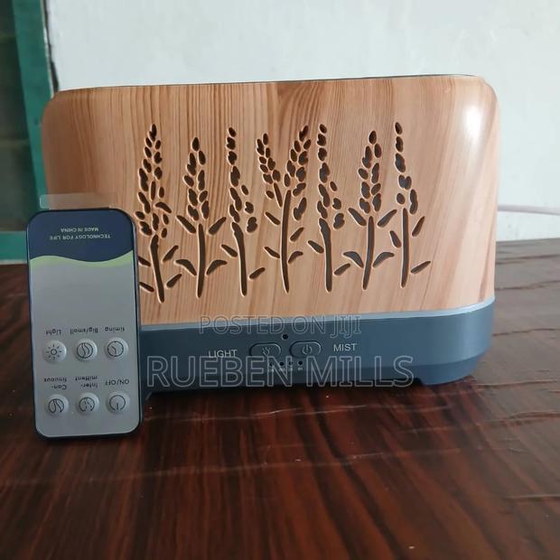 500ml Brown Remote Controlled Fire Flames Essential Oil Diffuser · Photo 1