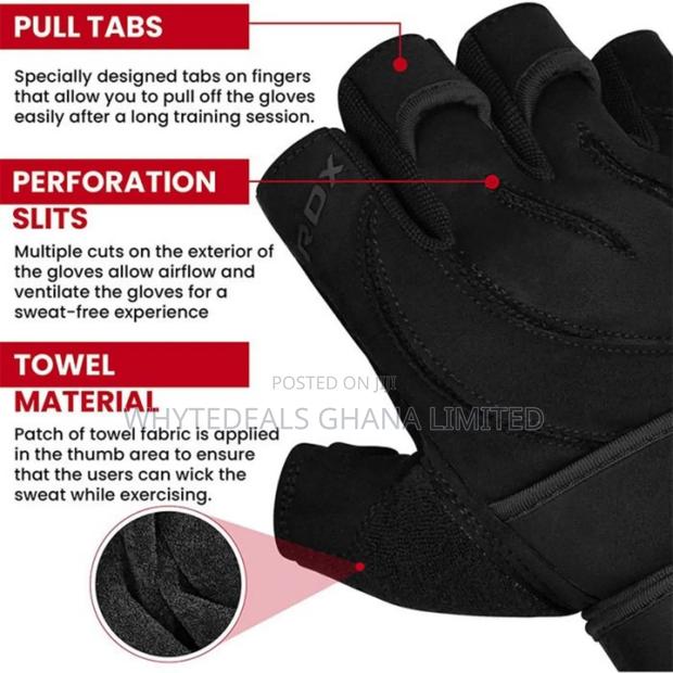 100% Authentic Leather| Rdx L4 Gym Gloves| Comfort| Support| Luxury · Photo 3
