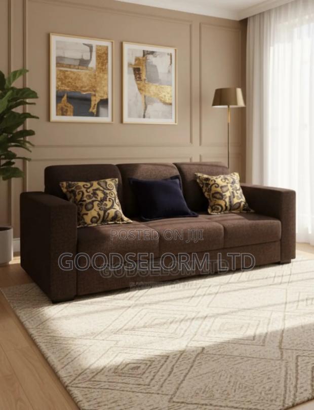 Premium 3-Seater Fabric Sofa – Modern Comfortable · Photo 2