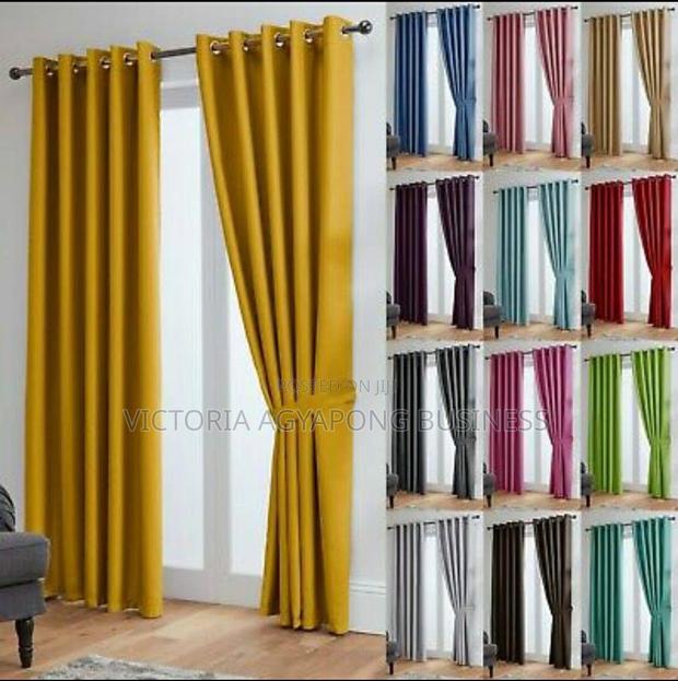 4 Yards 3in 1 Per a Set of Black Out Curtains Available · Photo 3