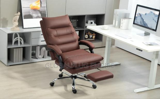 Genuine Leather Modern Executive Chair High-Back Support · Photo 2