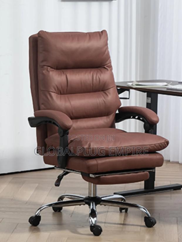 Genuine Leather Modern Executive Chair High-Back Support · Photo 3