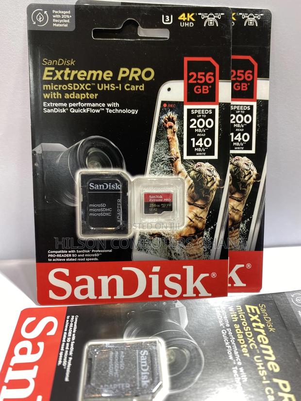 Sandisk Extreme Pro Microsdx Uhs-I Card With Adapter - 256gb · Photo 2