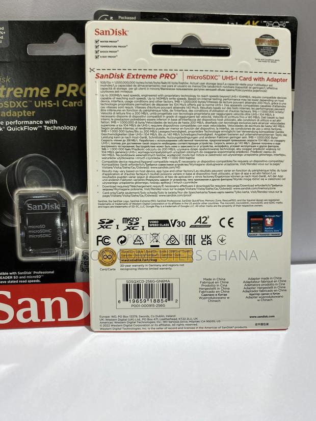 Sandisk Extreme Pro Microsdx Uhs-I Card With Adapter - 256gb · Photo 3