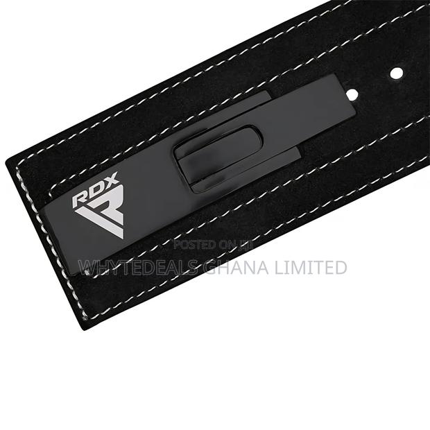 Rdx Power 4" Lifting Lever Buckle Gym Belt| Comfort| Cushioned Leather · Photo 3
