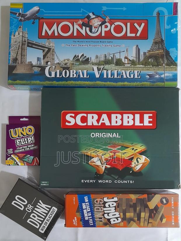 Monopoly + Scrabble + Jenga + Do or Drink + Uno Pack · Photo 1