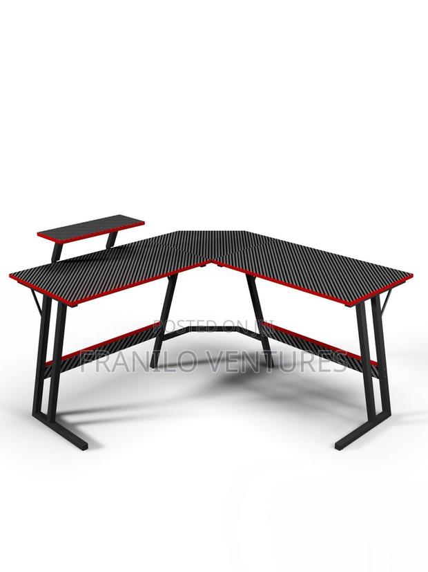 Devoko L- Shaped Gaming Desk With Monitor Stand · Photo 4