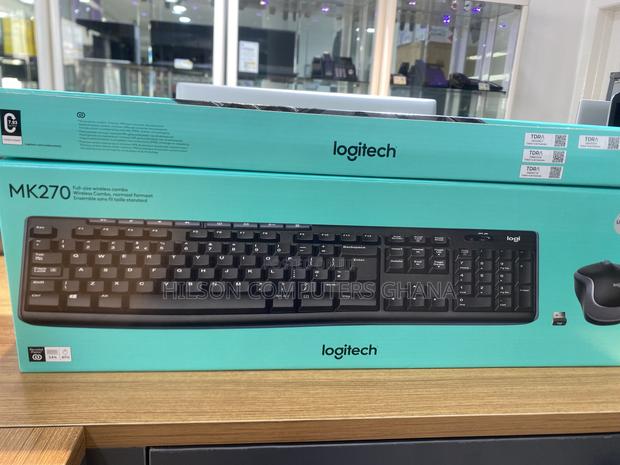 Logitech – Mk270 Wireless Keyboard and Mouse – Black · Photo 1