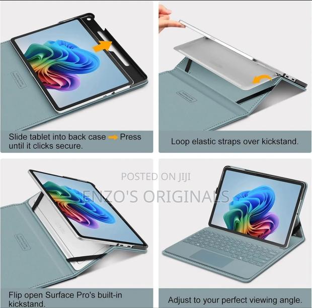 Microsoft Surface Pro 12 Full Cover Case For Professionals Grey New · Photo 3